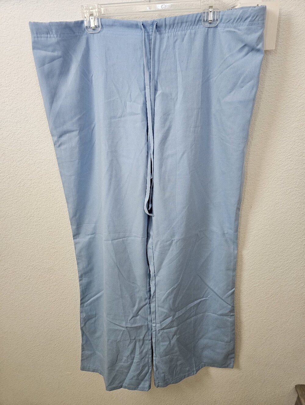NWT Vintage Los Angeles Rose Powder Blue Flare Scrub Pants - 3XL Plus Size